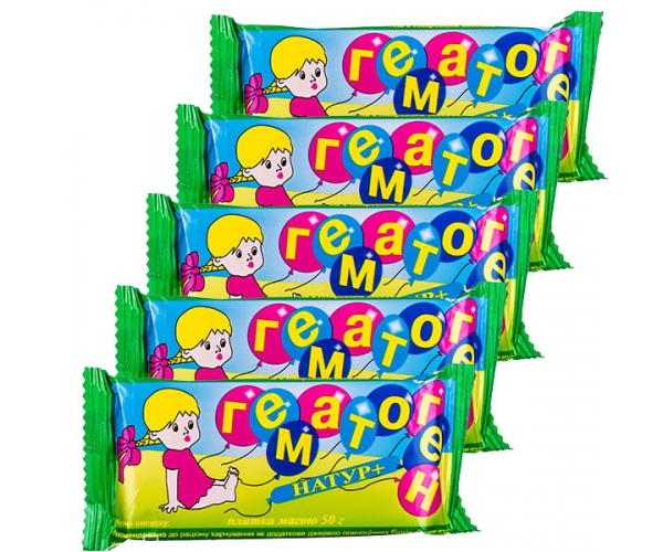 Гематоген с альбумином Натур+ 250 г (5х50г)