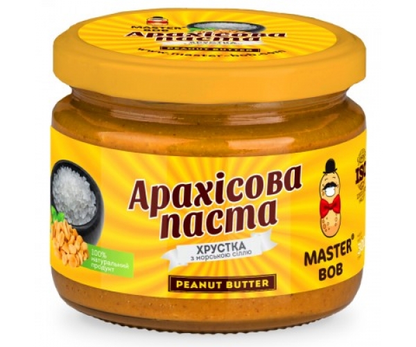 Арахисовая паста Хрустящая с морской солью Master BOB