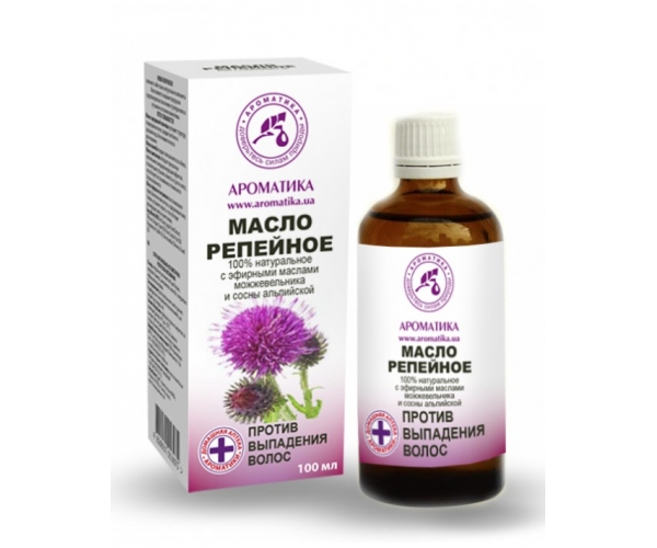Масло репейное против выпадения волос Ароматика