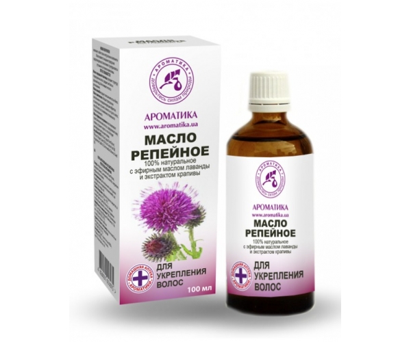 Масло репейное для укрепления волос Ароматика