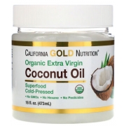 Кокосовое масло California Gold Nutrition холодного отжима органическое 473 мл