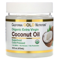 Кокосовое масло California Gold Nutrition холодного отжима органическое 473 мл