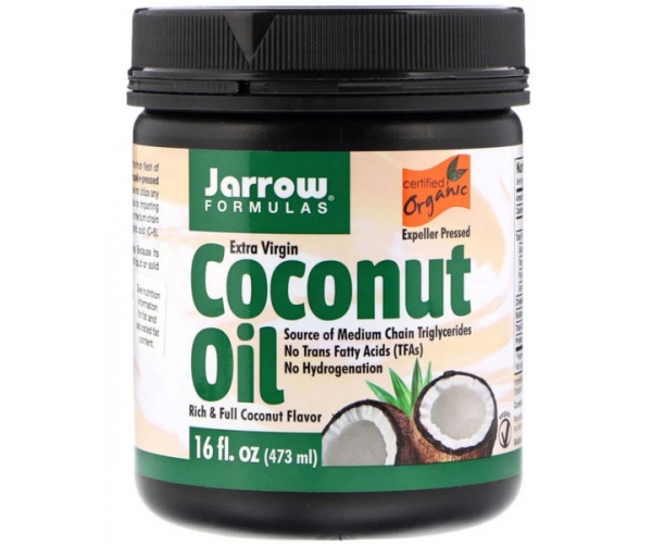 Кокосовое масло Jarrow Formulas холодного отжима органическое 473 мл