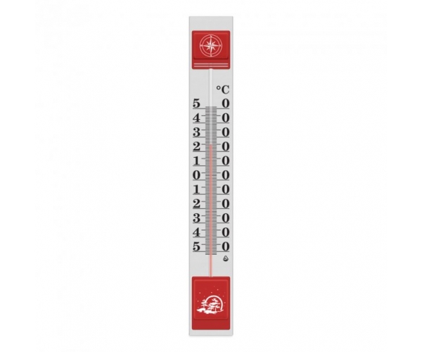 Термометр уличный фасадный большой металлический 900*130 мм Стеклоприбор ТБН-3-М2 исп.2Р Красный