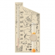 Термометр для сауны с песочными часами Банная станция исп. 1 Стеклоприбор (0...+140 °С)