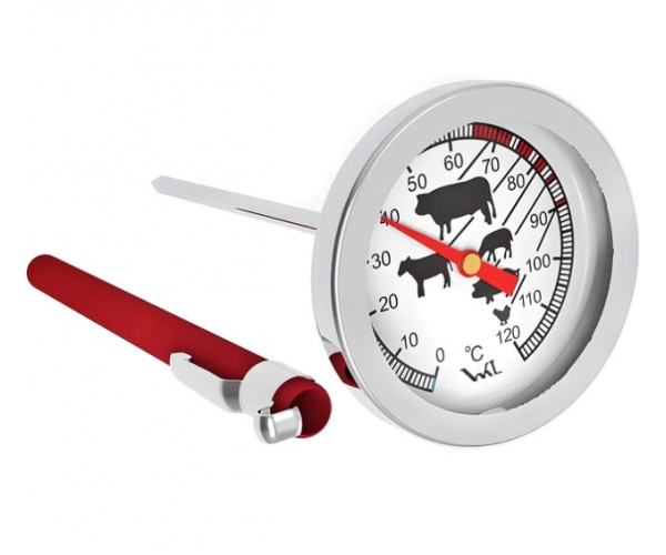 Термометр для мяса механический с нержавеющим щупом, для продуктов питания до 120 градусов Стеклоприбор ТБ-3-М1