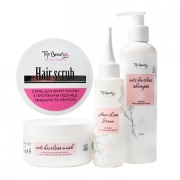 Набор укрепляющий для роста и от выпадения волос Top Beauty  Anti Hairloss (скраб 250 мл, шампунь 250 мл, маска 300 мл, сыворотка 100 мл)