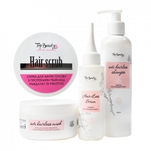 Набор укрепляющий для роста и от выпадения волос Top Beauty  Anti Hairloss (скраб 250 мл, шампунь 250 мл, маска 300 мл, сыворотка 100 мл)
