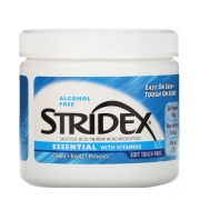 Салфетки Stridex одно шаговое средство от угрей с витаминами 55 мягких салфеток дисков