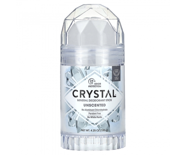 Дезодорант мінеральний CRYSTAL без запаху 120 г натуральний алунітовий стік для чоловіків і жінок