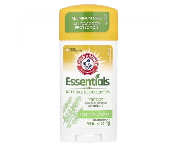 Натуральный дезодорант Arm & Hammer Essentials Rosemary Lavender 71 г без алюминия с ароматом розмарина и лаванды