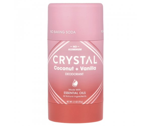 Дезодорант магнієвий CRYSTAL Coconut & Vanilla 70 г натуральний без алюмінію та парабенів