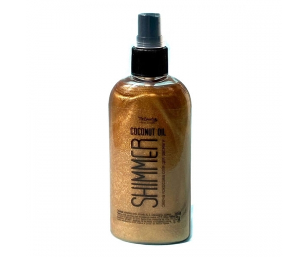 Кокосовое масло Top Beauty для загара с шимером Shimmer Coconut Oil Gold 100 мл
