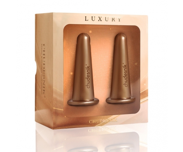 Банки массажные вакуумные для массажа лица Чудесник БМП-20 2 шт Бронза