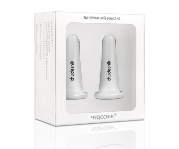 Банки массажные вакуумные для массажа лица Чудесник БМП-20 2 шт