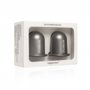 Банки массажные вакуумные для массажа тела Чудесник БМП-35 2 шт серебро