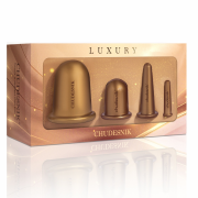 Банки массажные вакуумные для массажа тела Чудесник БМПН-4 4 шт Бронзовые