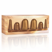 Банки массажные вакуумные для массажа тела и лица Чудесник БМПН-6 6 шт Бронзовые