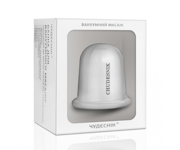 Банка массажная вакуумная для массажа тела Чудесник БМП-70 прозрачная