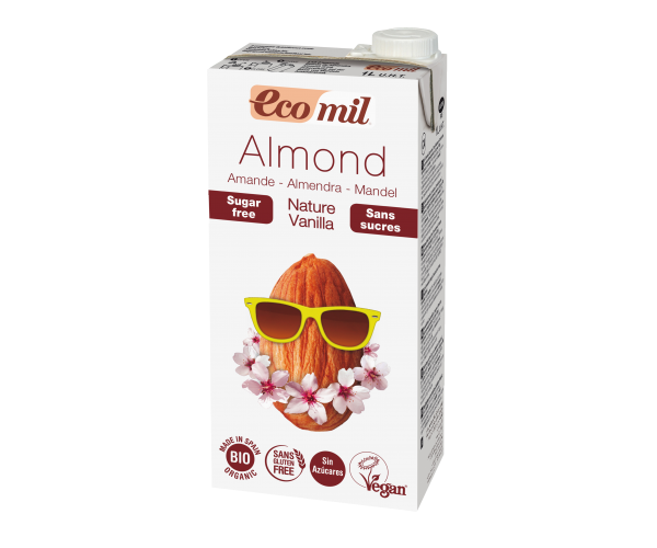Миндальное молоко с ванилью без сахара Ecomil 1 л (8428532230252)