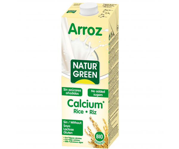Рисовое молоко с кальцием без сахара NaturGreen 1 л (8437002932794)