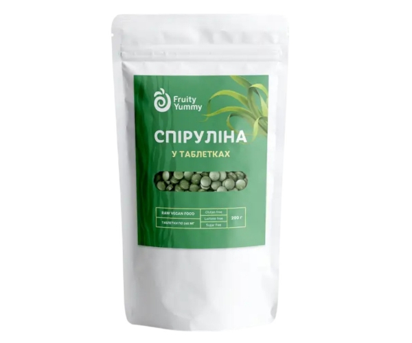Спирулина в таблетках 245 мг Fruity Yummy 200 г