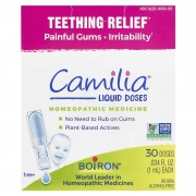 Капли Boiron Camilia для снятия боли при прорезывании зубов Teething Relief, для младенцев от 1 месяца 30 жидких доз по 1 мл