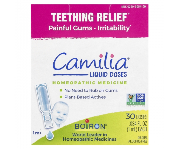 Капли Boiron Camilia для снятия боли при прорезывании зубов Teething Relief, для младенцев от 1 месяца 30 жидких доз по 1 мл