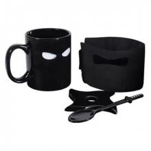 Чашка ниндзя с подставкой и ложкой, керамическая Olens 350 мл