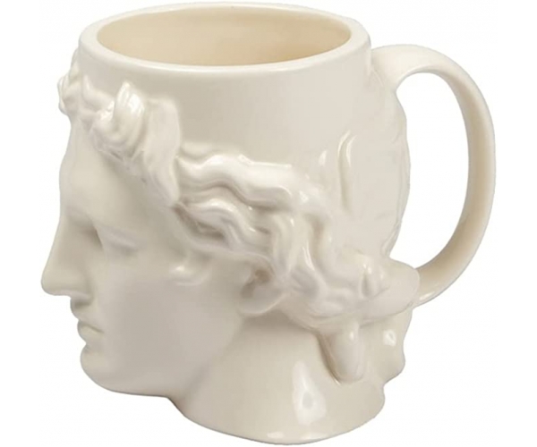 Чашка в форме лица, давняя греция, керамическая Olens 400 мл