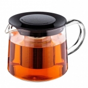 Чайник заварочный стеклянный Арни с металическим фильтром, Olens 600 мл