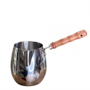 Турка стальная "Сидамо" с деревянной ручкой Olens 450 мл