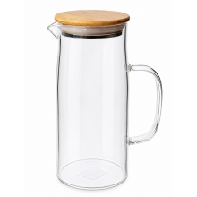 Кувшин для воды из стекла и бамбуковой крышкой "Ароу-бамбо" Olens 1500 мл