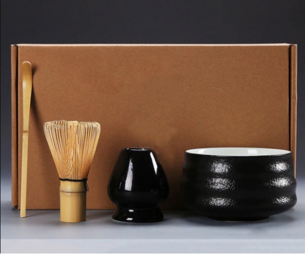 Набор для приготовления чая матча, пиала, венчик, ложечка, подставка