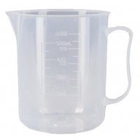 Мензурка с ручкой и рельефной градуировкой полипропиленовая Стеклоприбор 500 мл