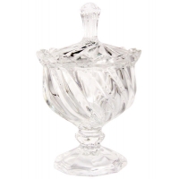 Сахарница стеклянная с крышкой Спираль 150 мл