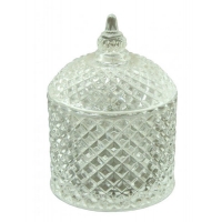 Сахарница стеклянная с крышкой Диамант 350 мл
