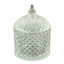 Сахарница стеклянная с крышкой Диамант 350 мл