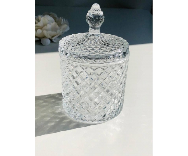 Сахарница стеклянная Olens Диамант 600 мл