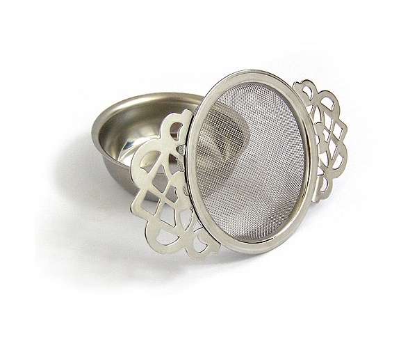 Сито для заваривания чая с ручками и подставкой Ажур