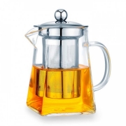 Чайник заварочный стеклянный жаропрочный Olens с металическим фильтром и крышкой, Гиза, 500 мл
