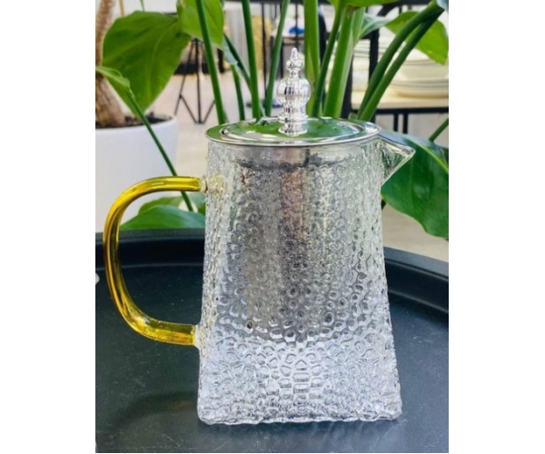 Чайник заварочный Ледяная Гиза стеклянный Olens с металическим фильтром, крышкой 750 мл