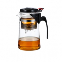 Заварочный чайник SHANGYIXIN гунфу из жаропрочного стекла с металлическим фильтром и складной крышкой 750 мл