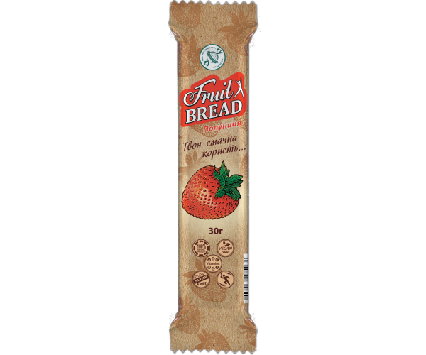 Энергетический батончик Fruit Bread Клубника 30 г 20 шт