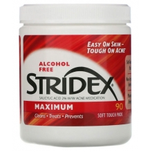 Салфетки Stridex одно шаговое средство от угрей 90 мягких салфеток Салфетки Stridex одно шаговое средство от угрей 90 мягких салфеток
