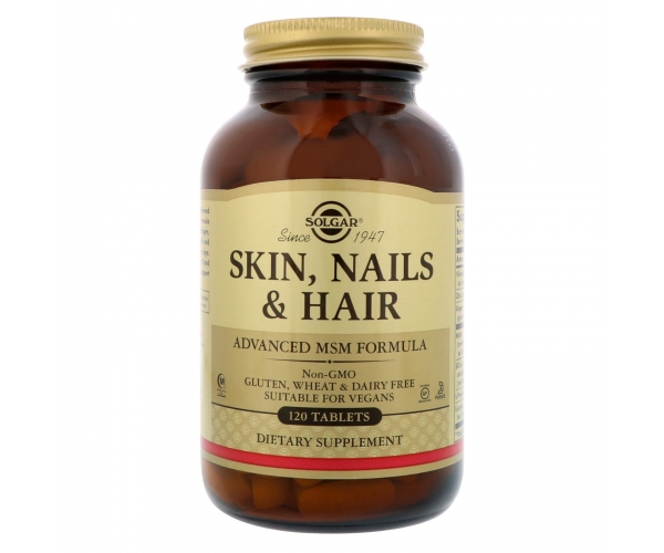 Витамины Solgar для кожи, ногтей и волос (Skin, Nails, Hair) 120 таблеток