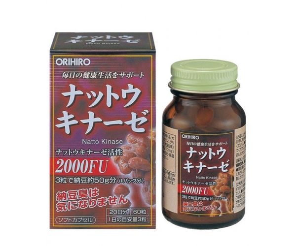 Наттокиназа Orihiro Natto Kinase 60 капсул