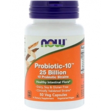 Пробиотики Probiotic-10 Now Foods 25 млрд 50 капсул