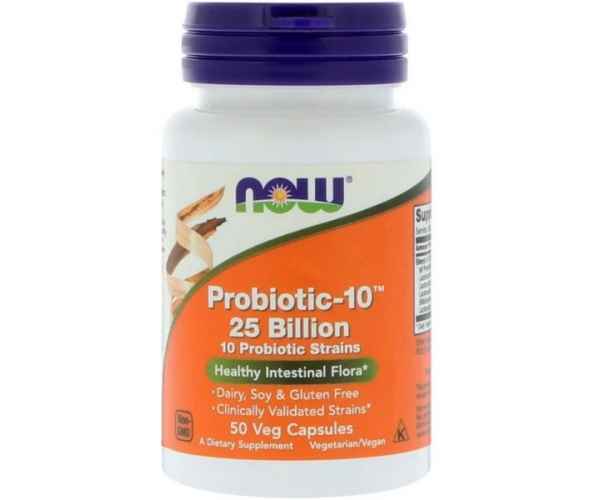 Пробиотики Probiotic-10 Now Foods 25 млрд 50 капсул