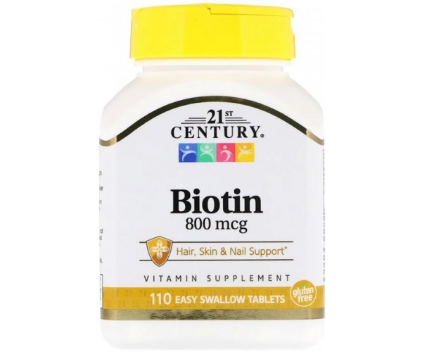 Витамины 21st Century Биотин 800 мкг 110 таблеток
